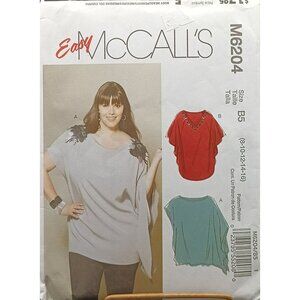 McCalls M6204 Easy Sewing Pattern Womens Tunics Sizes 8-16